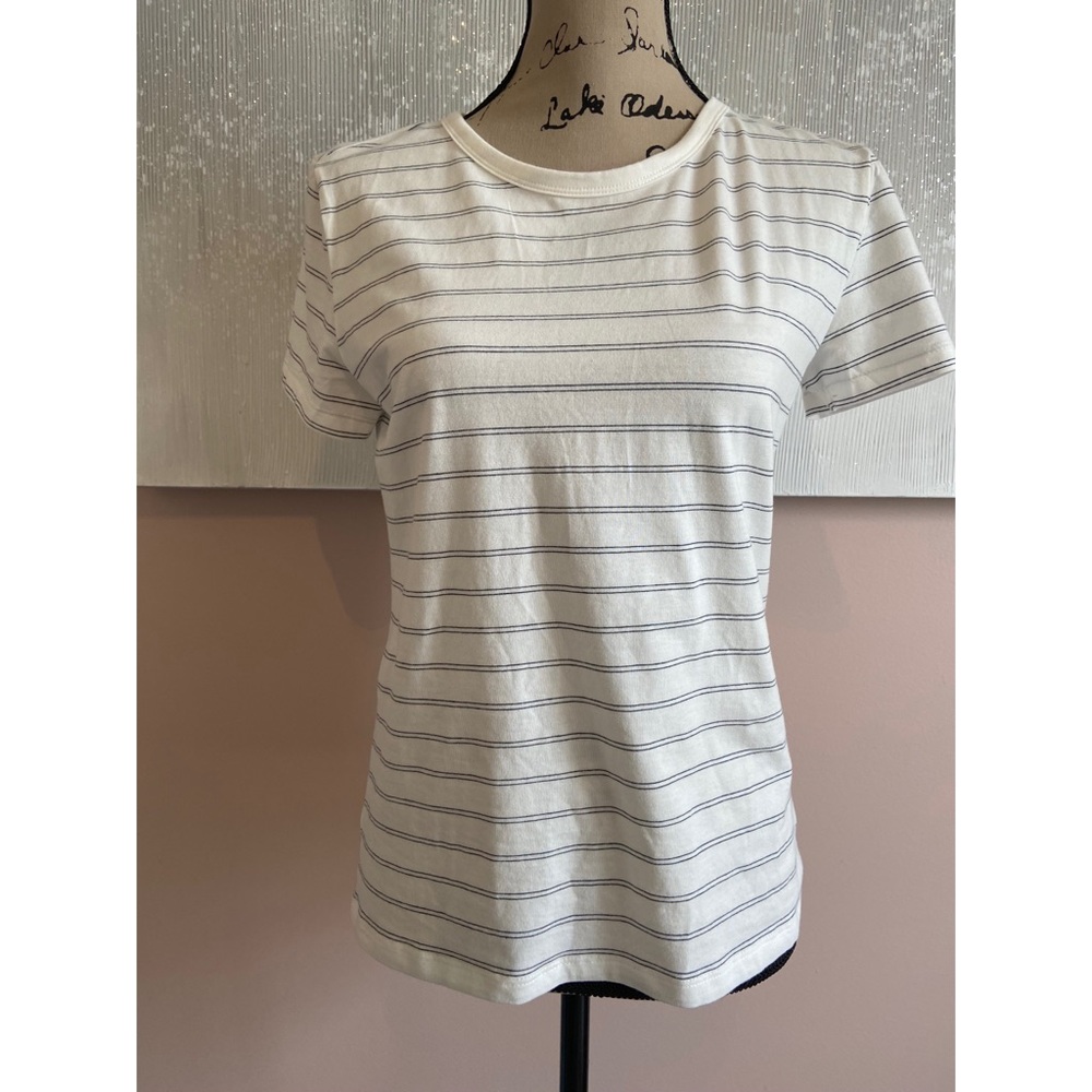 Basic black and white striped tee